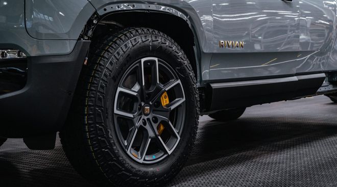 A Rivian R1T electric vehicle