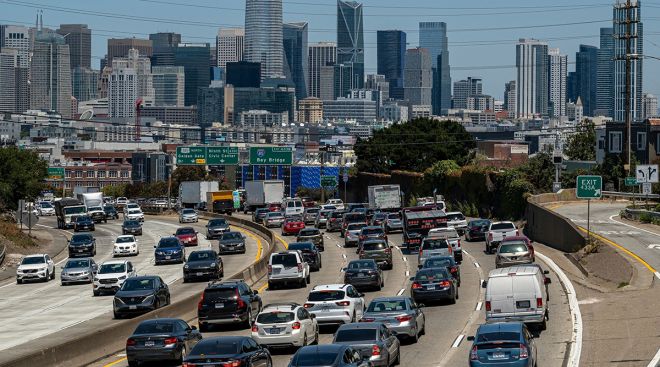 Traffic on San Francisco highway