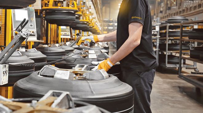 Continental tire production