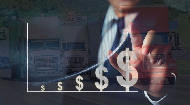 Trucking insurance premiums graphic