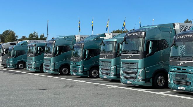 Volvo trucks in Gothenburg