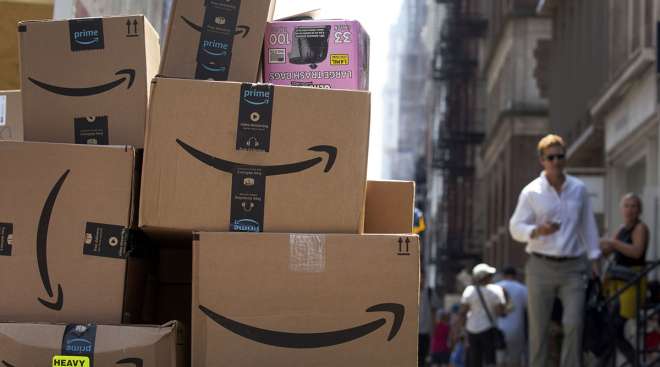 Amazon packages in New York
