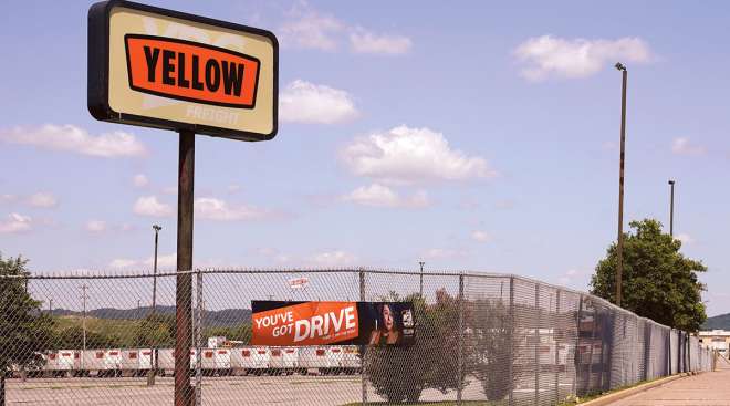 Yellow Corp. sign and lot