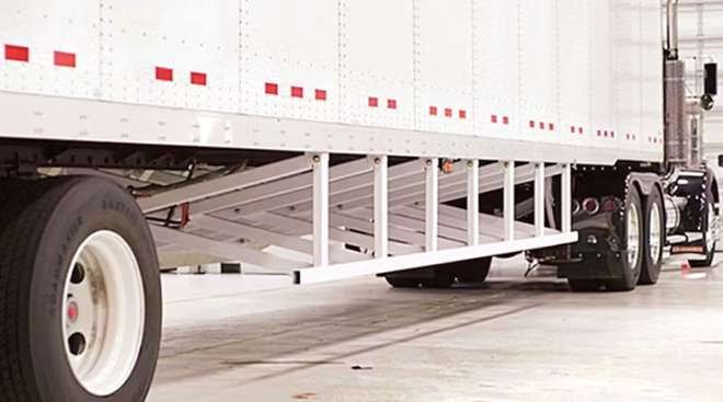 A trailer equipped with side underride guards