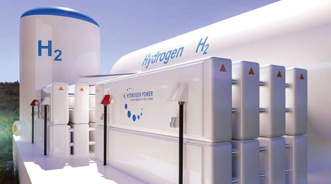 Getty Image of hydrogen storage tanks