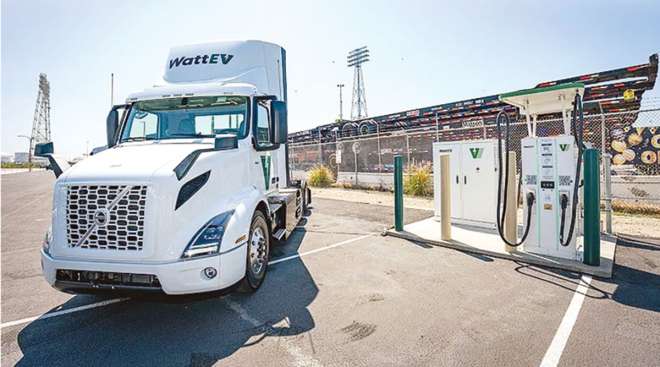 WattEV truck charging depot