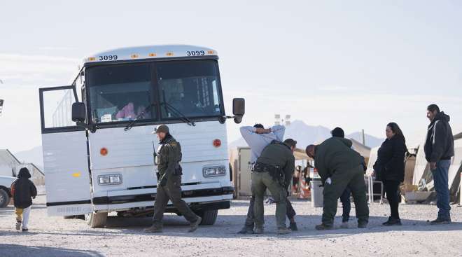 CBP checking migrants