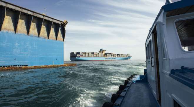 Maersk cargo ship
