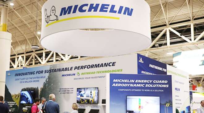Michelin display at industry show