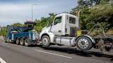 Getty Image of semi truck being towed