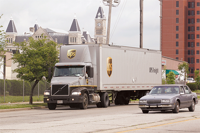 UPS Freight truck